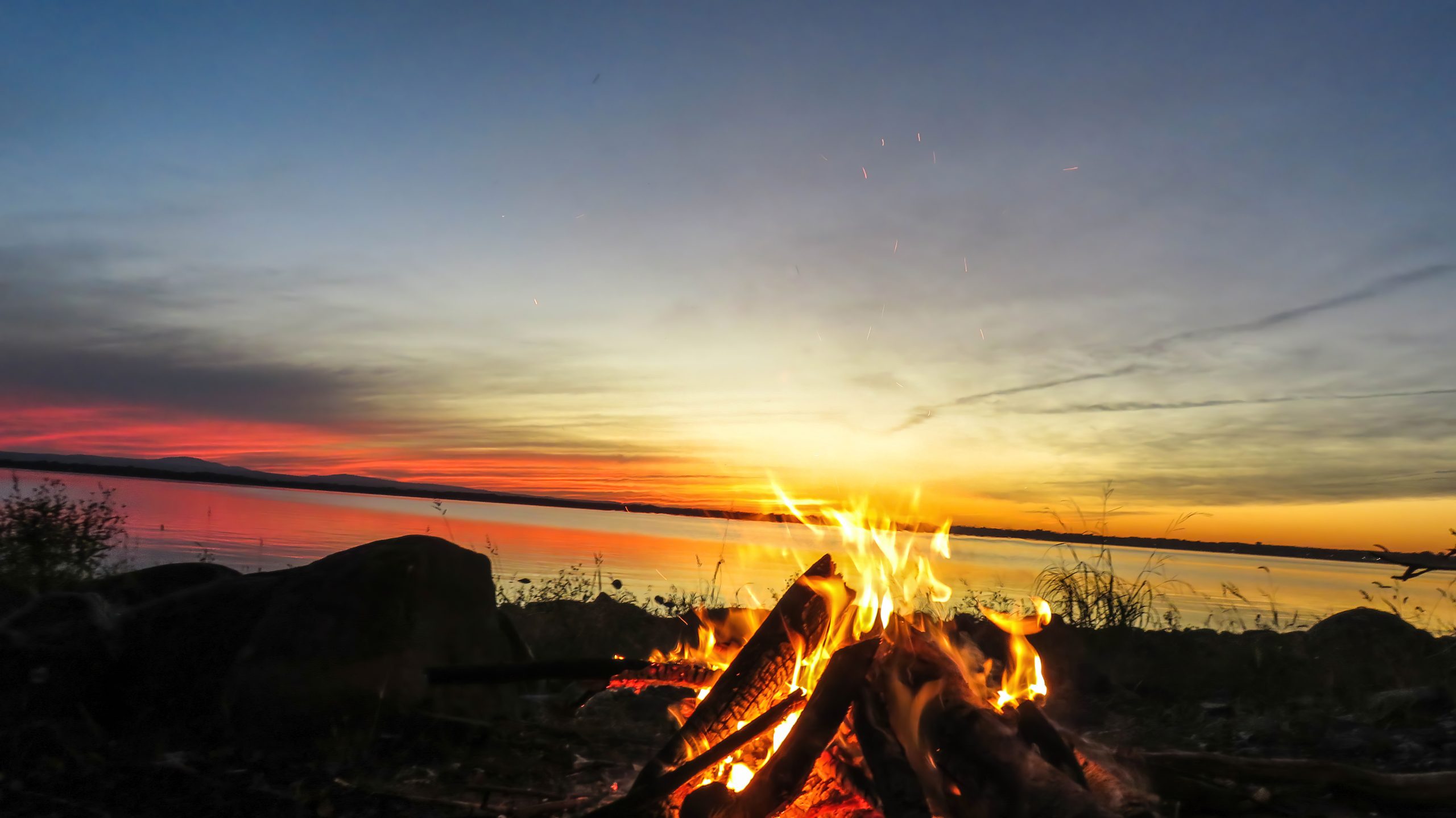 Evening fire