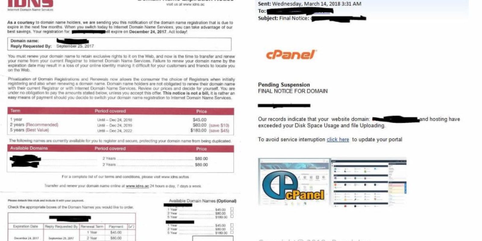 idns-cpanel-scams